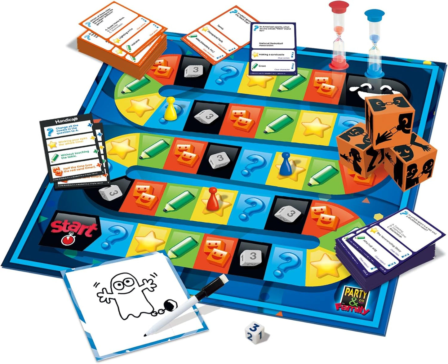 Jumbo Party & Co. Family Board Game - Fun Multi-Challenge Game for 8+ Years, Multiplayer Family Entertainment.