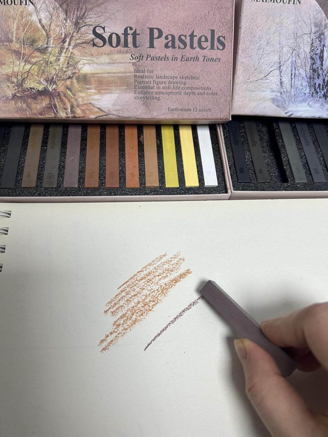 12-Pack Gray Tone Soft Pastel Sticks - Square Water-Soluble Artist Chalks with High Pigment for Sketching, Drawing & Illustration (Perfect for Artists, Beginners & Hobbyists) (Grey)