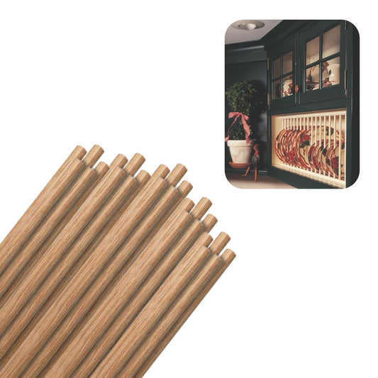 Red Oak Round Dowels (5/16" x 36", Pack of 25) | Variety of Diameters & Wood Species | Unfinished Wooden Dowel Rods for Crafts & DIY Home Projects | Curtain Rod, Macrame Supplies, Cake Pops, Flagpole