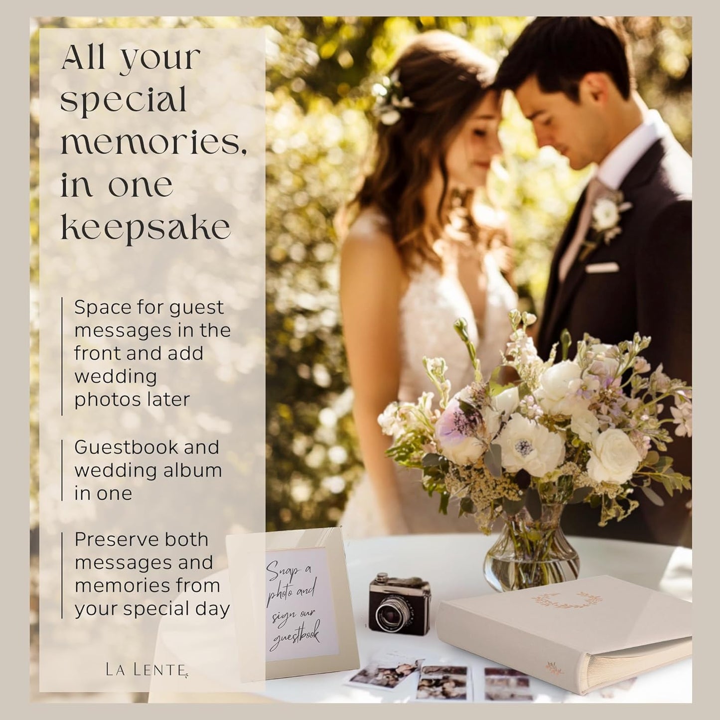 Premium Scrapbook Album – Photo Album with Writing Space – 100 Pages for Multiple Sizes 4x6, 5x7, 6x8, 8x10 – Holds 500 Photos – Wedding, Baby, Travel & Family Memories