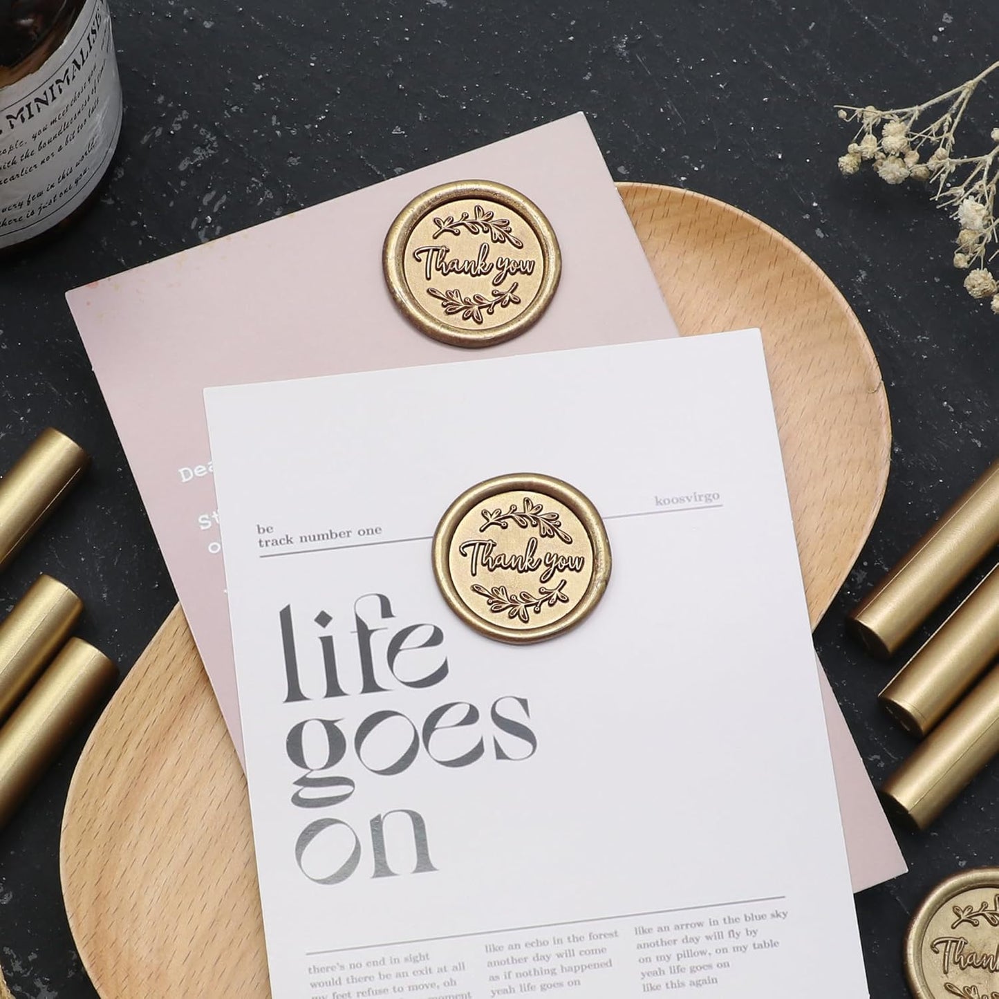 SWANGSA 20 Pieces Glue Gun Sealing Wax Sticks Antique Gold for Wax Seal Stamp, Great for Wedding Invitations, Cards, Envelopes, Wine Packages, Gift Wrapping (Antique Gold)