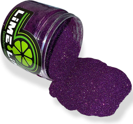 LiME LiNE Sprayable Metal Flake Paint Additive: Solvent Resistant Glitter for Automotive Custom Painting (Purple)
