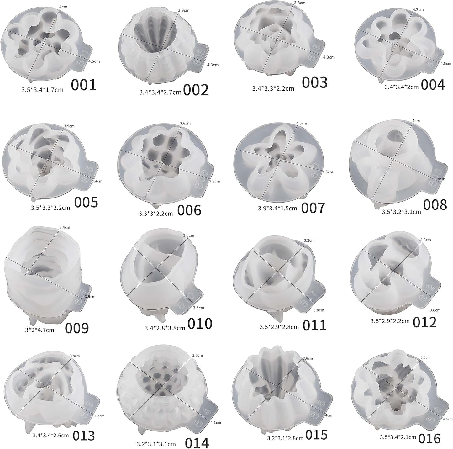 34-Piece Succulent & Resin Mold Set - Silicone Molds for Candle Making, Jewelry Resin Casting & Craft Supplies