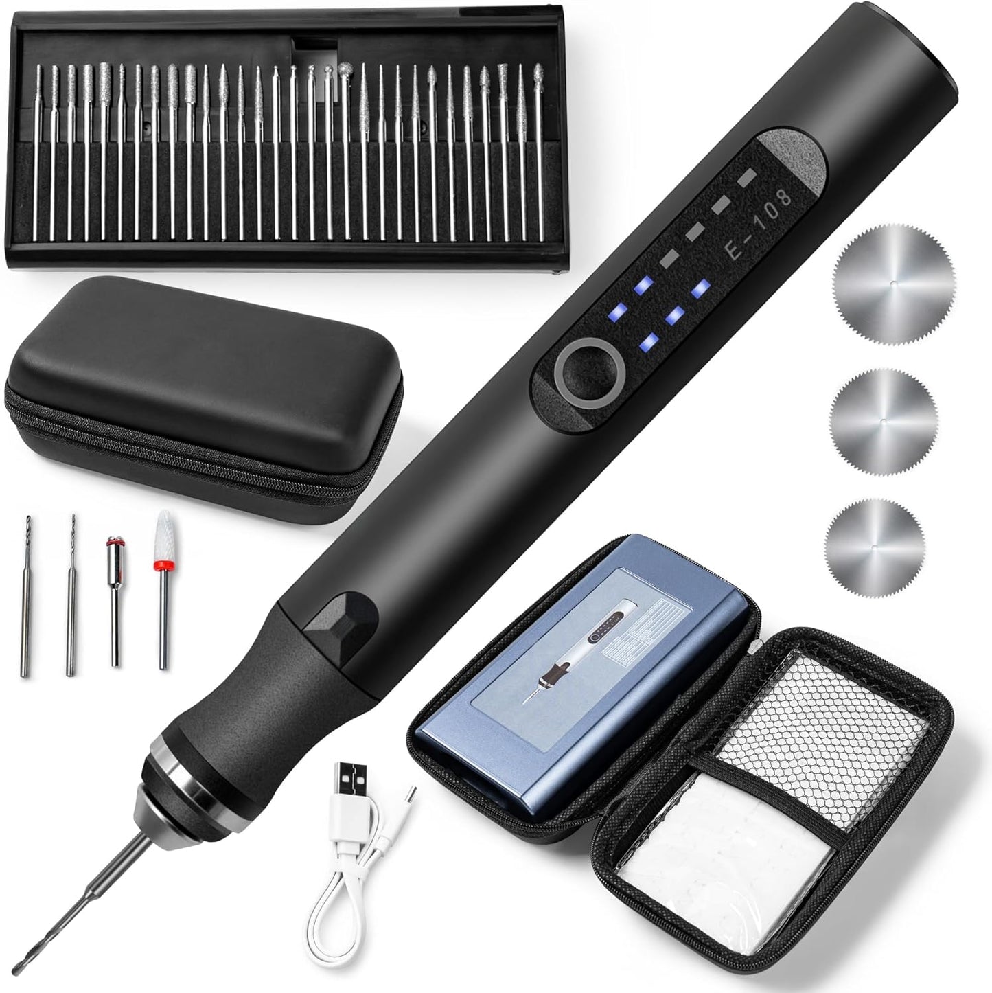 Smotche Customizer Engraving Pen for All Materials - Cordless Portable Engraver Pen for Artists & DIYers - Engrave 50+ Surfaces - Rechargeable