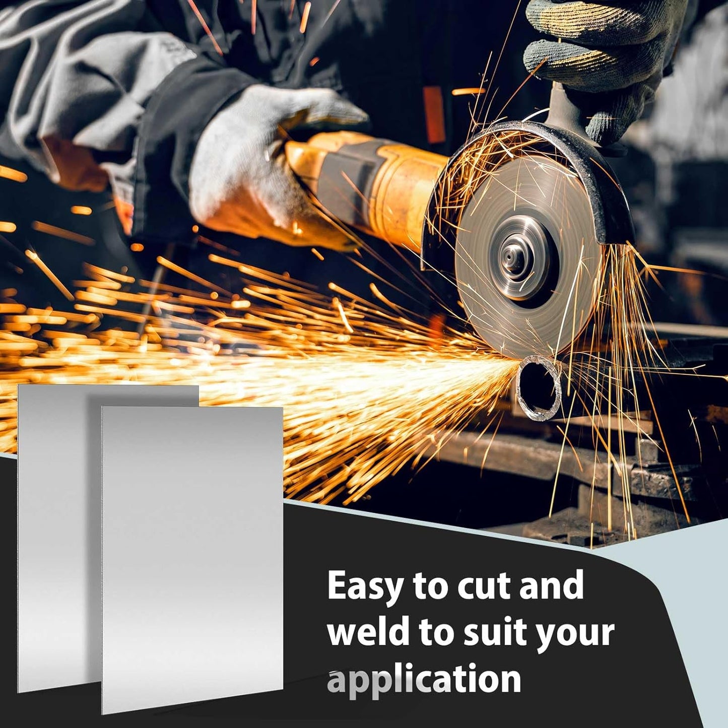 4 Pcs 16 Gauge 12 x 6 Inch Metal Steel Sheet Steel Plate Mild Carbon Cold Rolled Square Weldable Metal Panels for Outside Industrial DIY Use Projects Weld Accessories