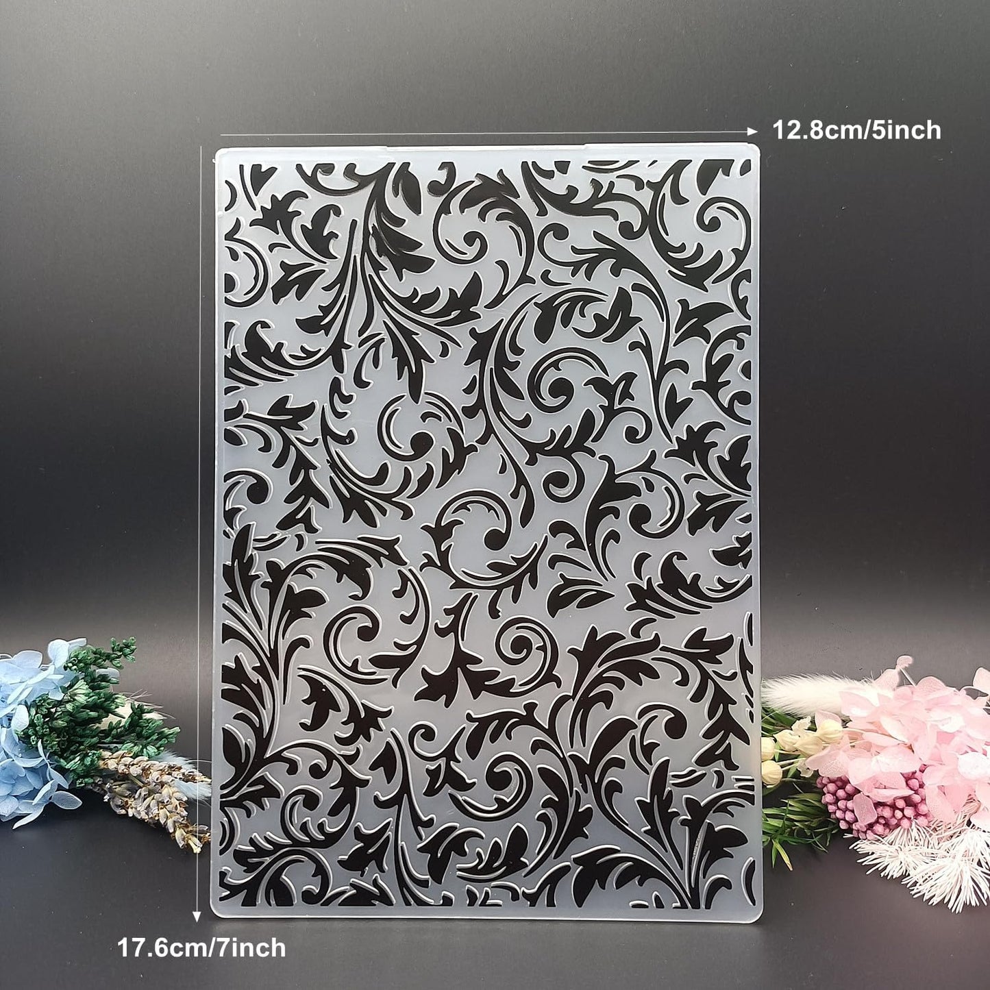 Vine Texture Embossing Templates 5x7inch 3D Plastic Embossing Folders for Card Making DIY Scrapbooking Photo Album Card and Handmade Paper Craft Decor