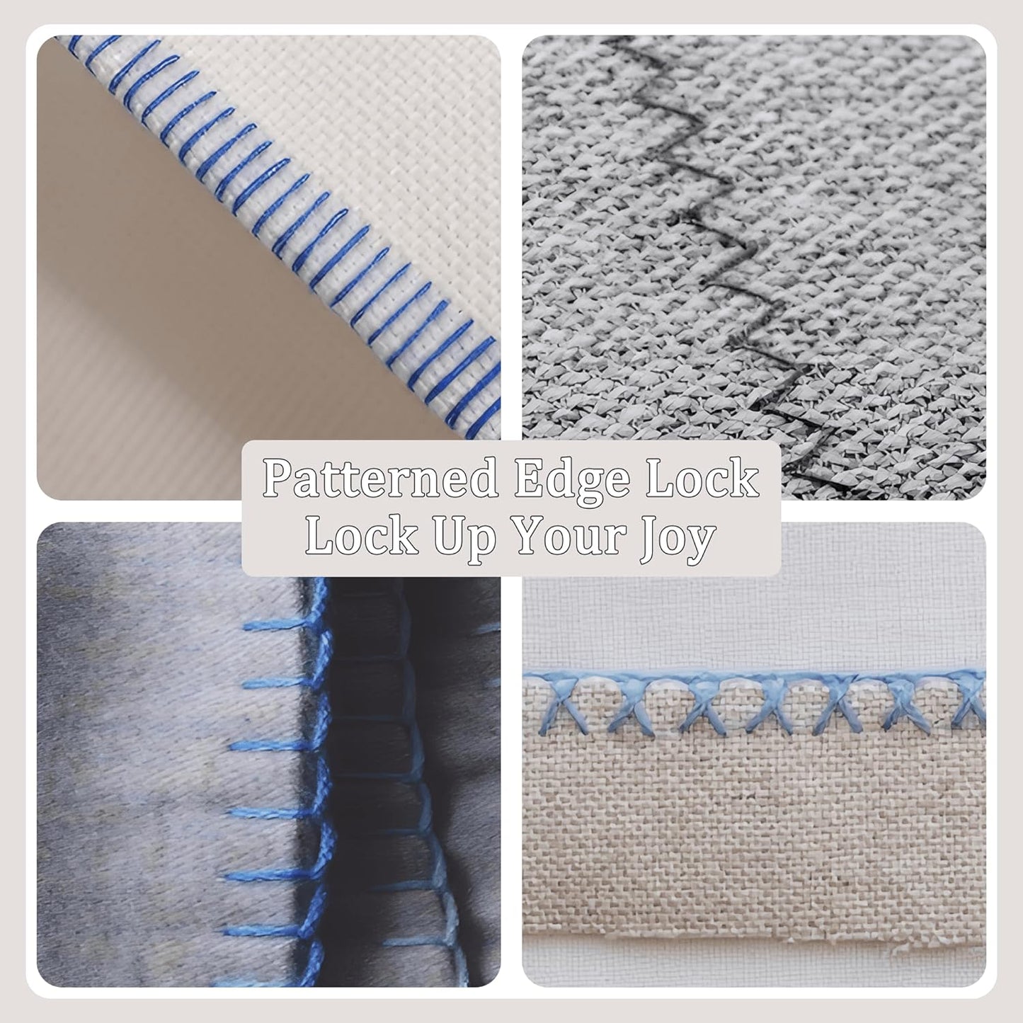 2 PCS Square 3mm Edge Lock Seam Guide, Mini Sewing Finger Ruler for Hand Sewing, DIY Sewing Kit Tool, Sewing Needle Gauge Measuring Guide, Square White