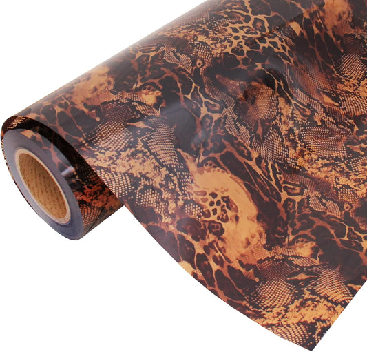 3 Yard x 20" Wide Metallic Foil Snake Pattern Heat Transfer Vinyl Film | Compatible with Venture Explore and Maker, Silhouette Cameo, & Large Format Cutters