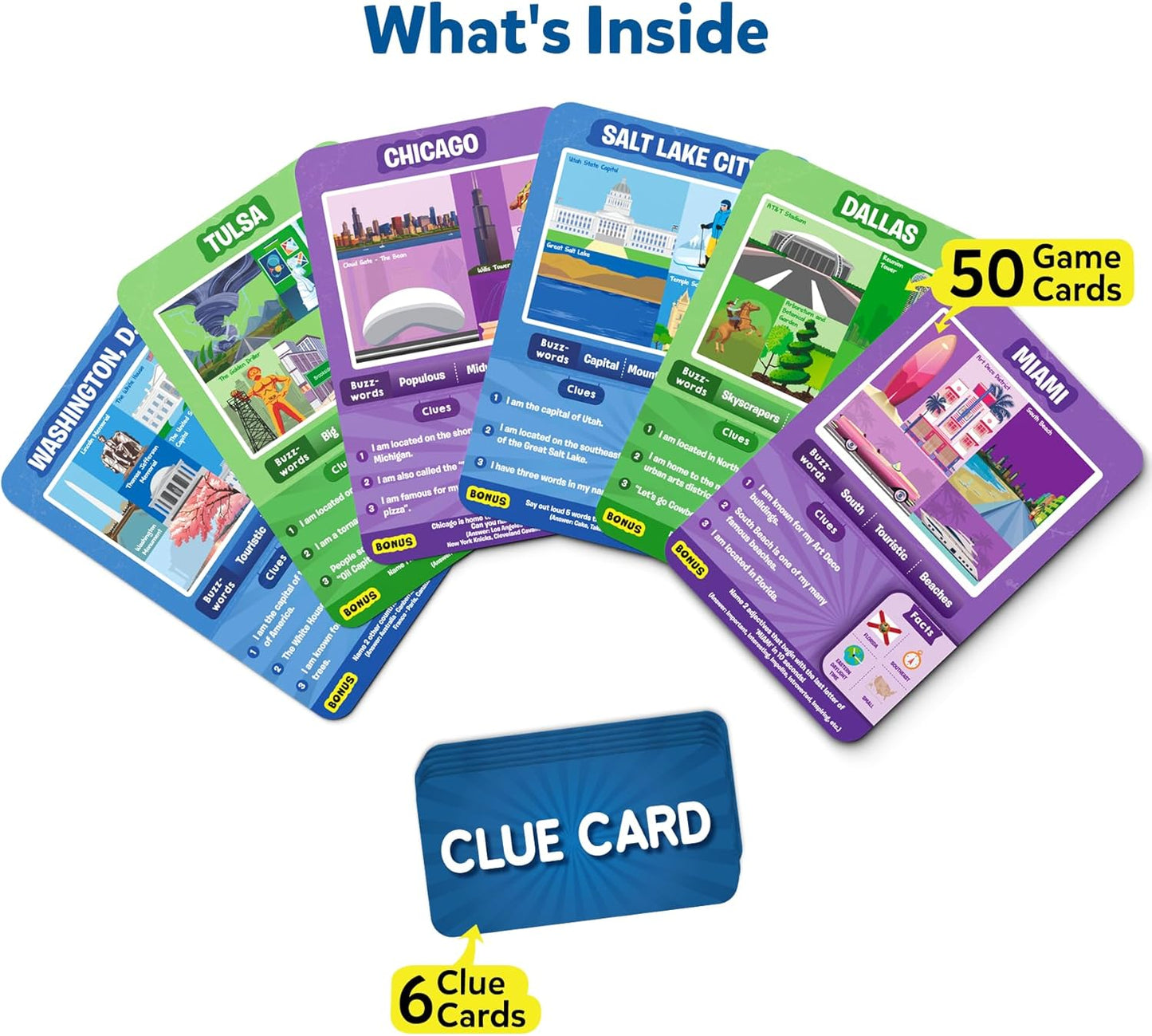 Skillmatics Guess in 10 American Cities, Perfect for Boys, Girls, Kids, and Families Who Love Card Games, Educational Toys & Games, Gifts for Ages 8, 9, 10 and Up