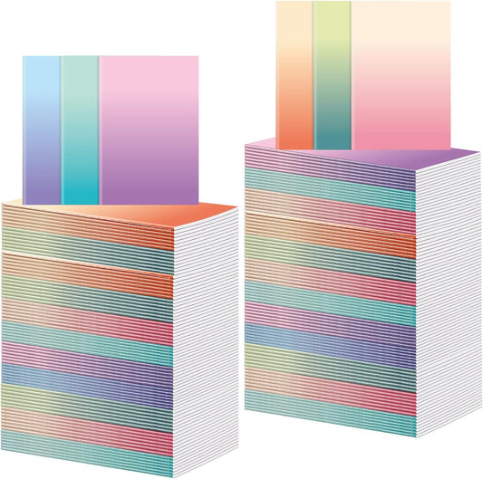 Handepo 100 Pack Composition Notebooks A5/A6 Ruled Lined Composition Kraft Notebooks Bulk Soft Cover Journals Travel Diary Memo for Students Classroom Office Supplies(A5,Gradient Color)