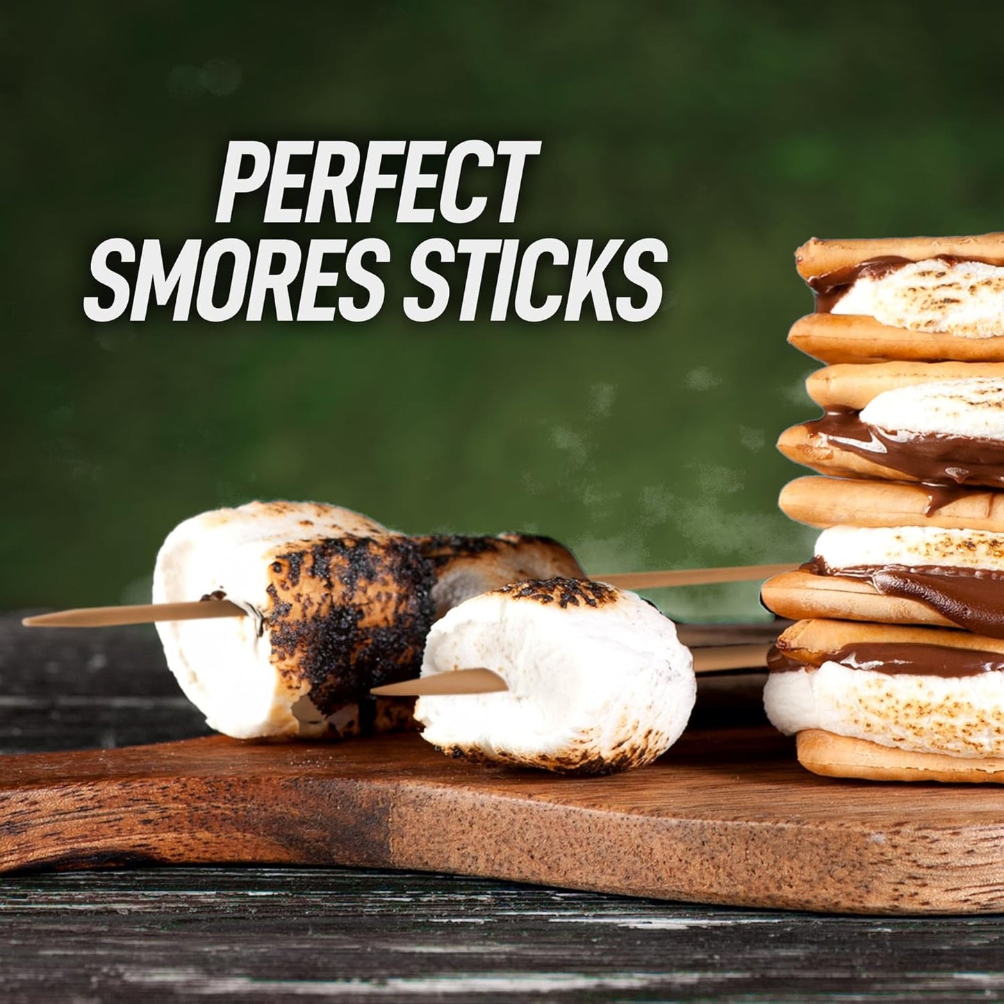 Zulay 120 Pack Bamboo Wooden Skewers - 17.5" Marshmallow Roasting Sticks & Barbeque Skewers For Campfire - Authentic Bamboo Sticks & Smores Sticks For Grilling Hotdogs, Kabobs, BBQ, & More