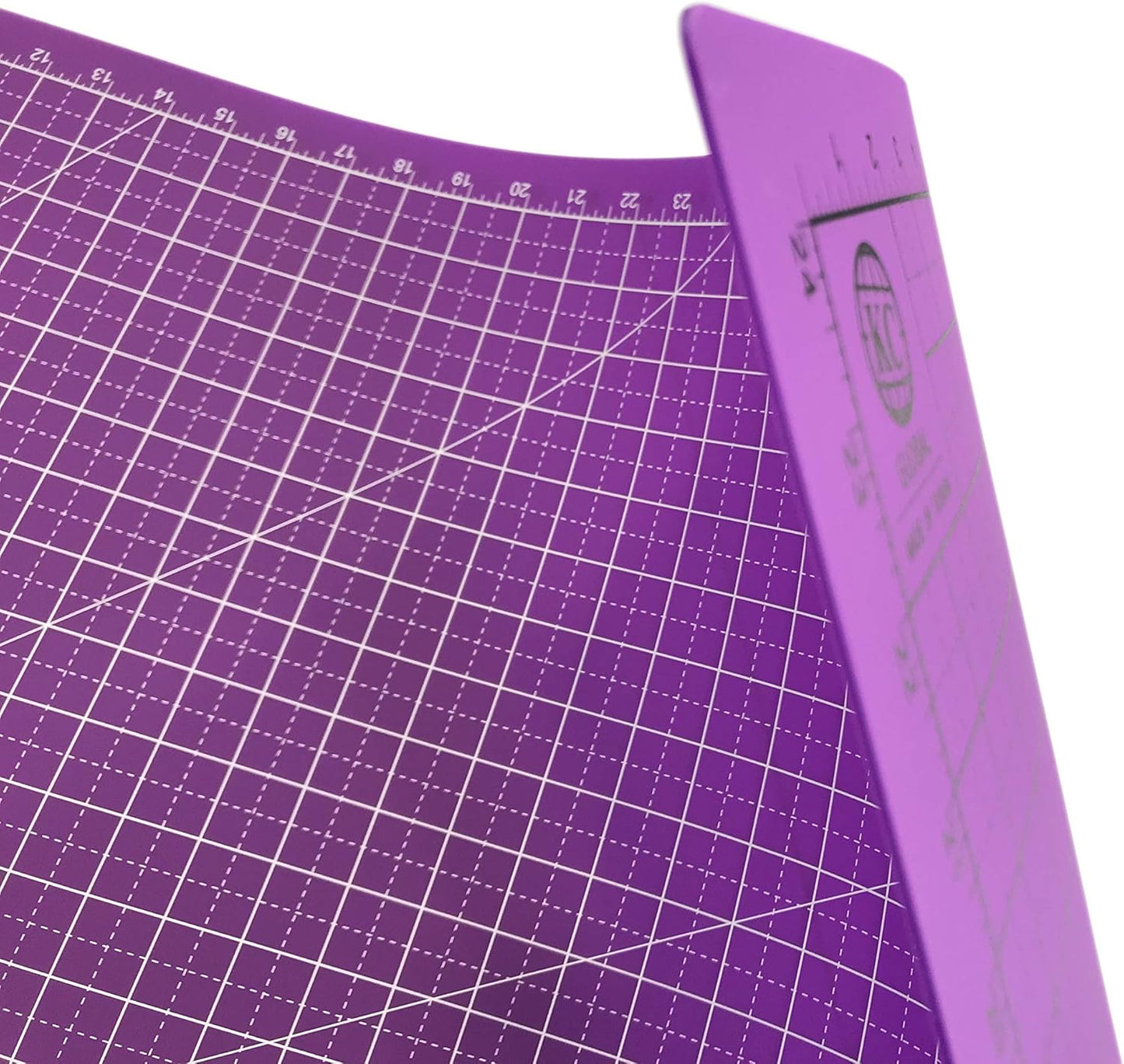 KC GLOBAL A2 (25"x19") Professional Grade Self-Healing Cutting Mat (Purple) - Odor-Free, Double-Sided, eco-Friendly, Durable. Premium Desk mat for Crafting, Sewing, Quilting and Art Projects