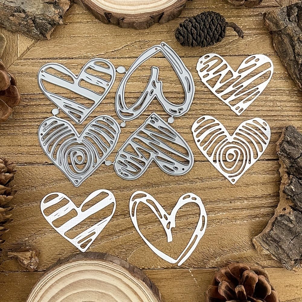Lapoo Festivals Metal Cutting Die for Scrapbooking - Durable, Cut Stencils for DIY Scrapbook Photo Album Decorative Paper Card, Card Making Supplies, Embossing (3D Layered Heart-Shaped 3.5 x 3.3 in)
