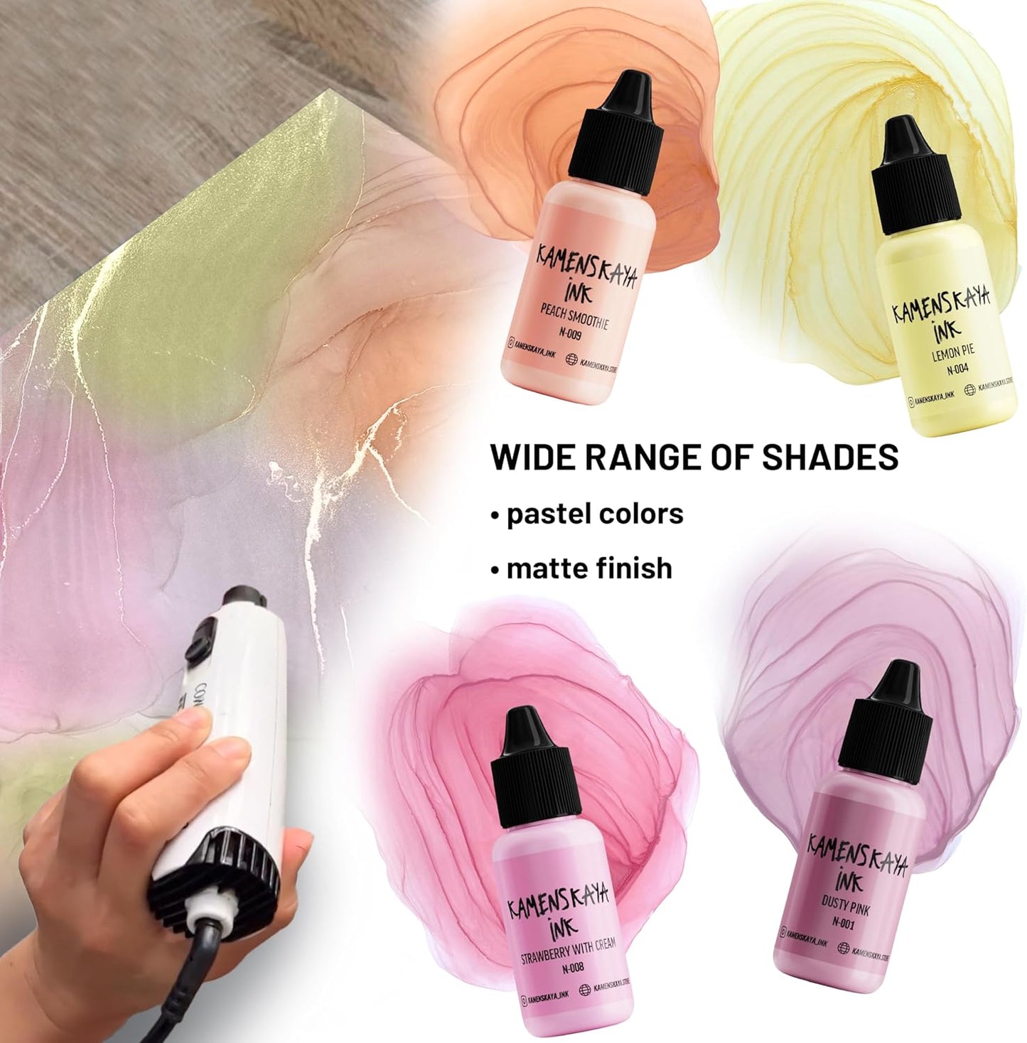 Alcohol Ink Set - 34 Color Variations - Set #26-4 Alcohol Inks x 0.51 fl oz (15 ml)