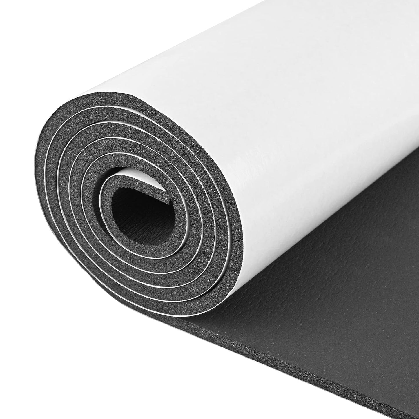 Sponge Neoprene Foam Rubber Sheet with Adhesive, 12 in x 60 in x 1/4 in Multi-Function Soundproof High Density Waterproof Rubber Mat, Perfect Cosplay Easy Cut DIY Neoprene Padding Roll - Black