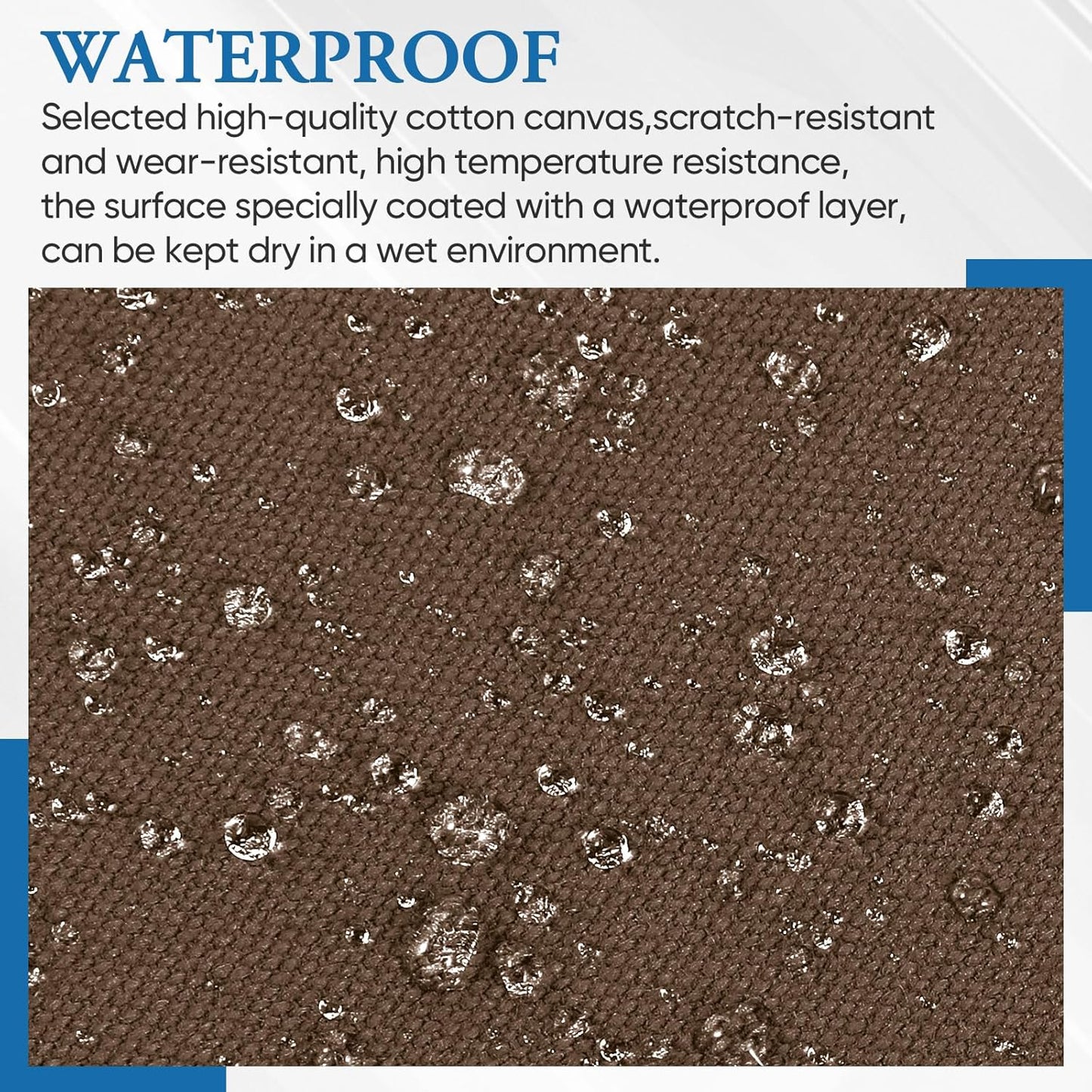 Canvas Patch 5.5 x 8 Inches 6Pcs Self-Adhesive Waterproof Canvas Patch Kit for Repairing Tents,Sofas,Boat Covers,Camping Chair,Awnings,Car Seats.(Brown)