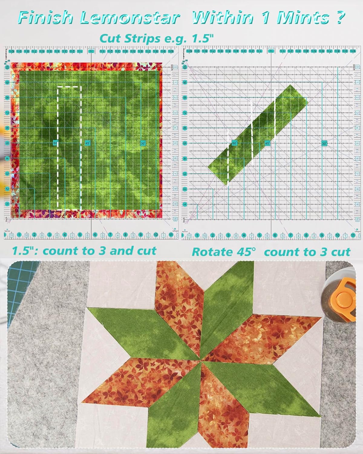 Quilting Ruler for Precise Fabric Cutting 11.5" x 10.5" Quilt Rulers Quilting Sewing Tools Slotted Rulers for Accurate Measurements and Easy Cutting Fabrics Green