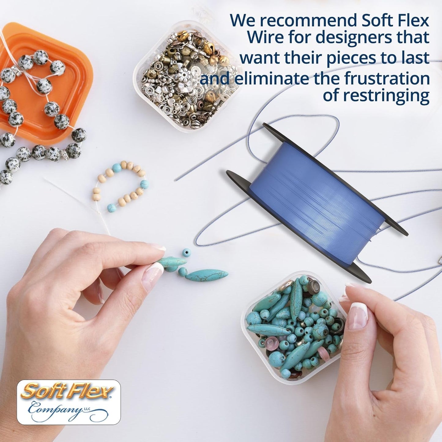 Soft Flex 49 Strand Beading Wire - Medium 0.19 Diameter - 100 Feet Nylon Design Wire