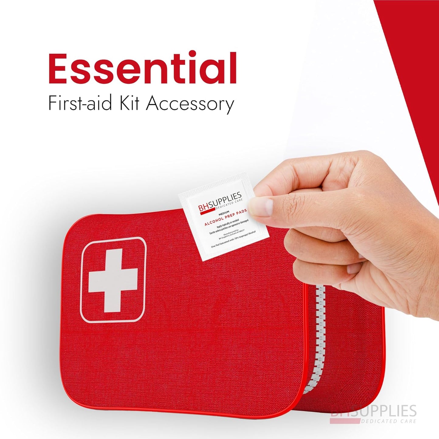 BH Supplies Alcohol Prep Pad Sterile, Medium 2-Ply, 400 Count - Saturated with 70% Alcohol