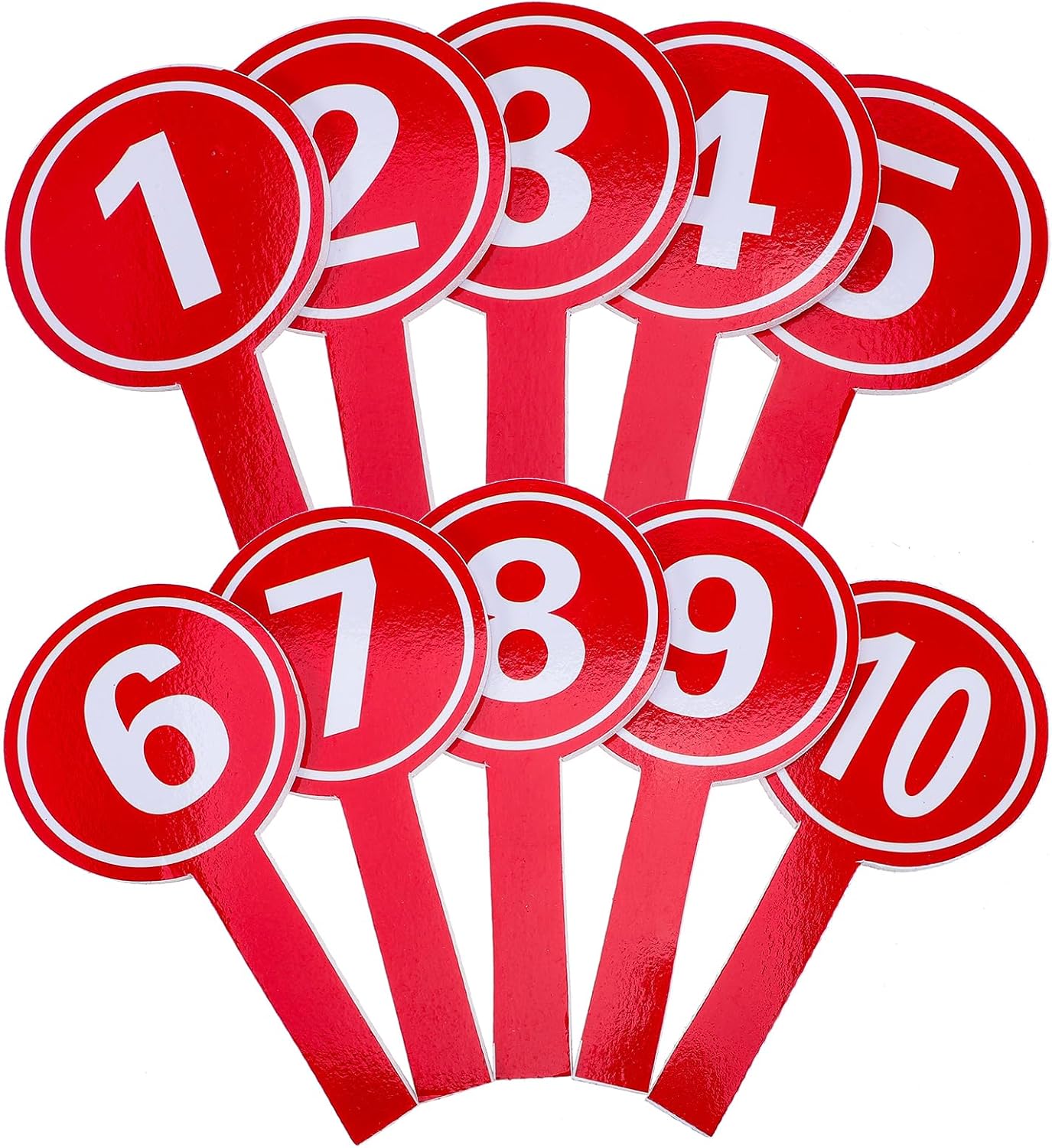 10pcs Auction Paddles 1-10 Score Paddles Voting Scoreboards Handheld Number Boards for Students Teachers Classroom Voting Games Party