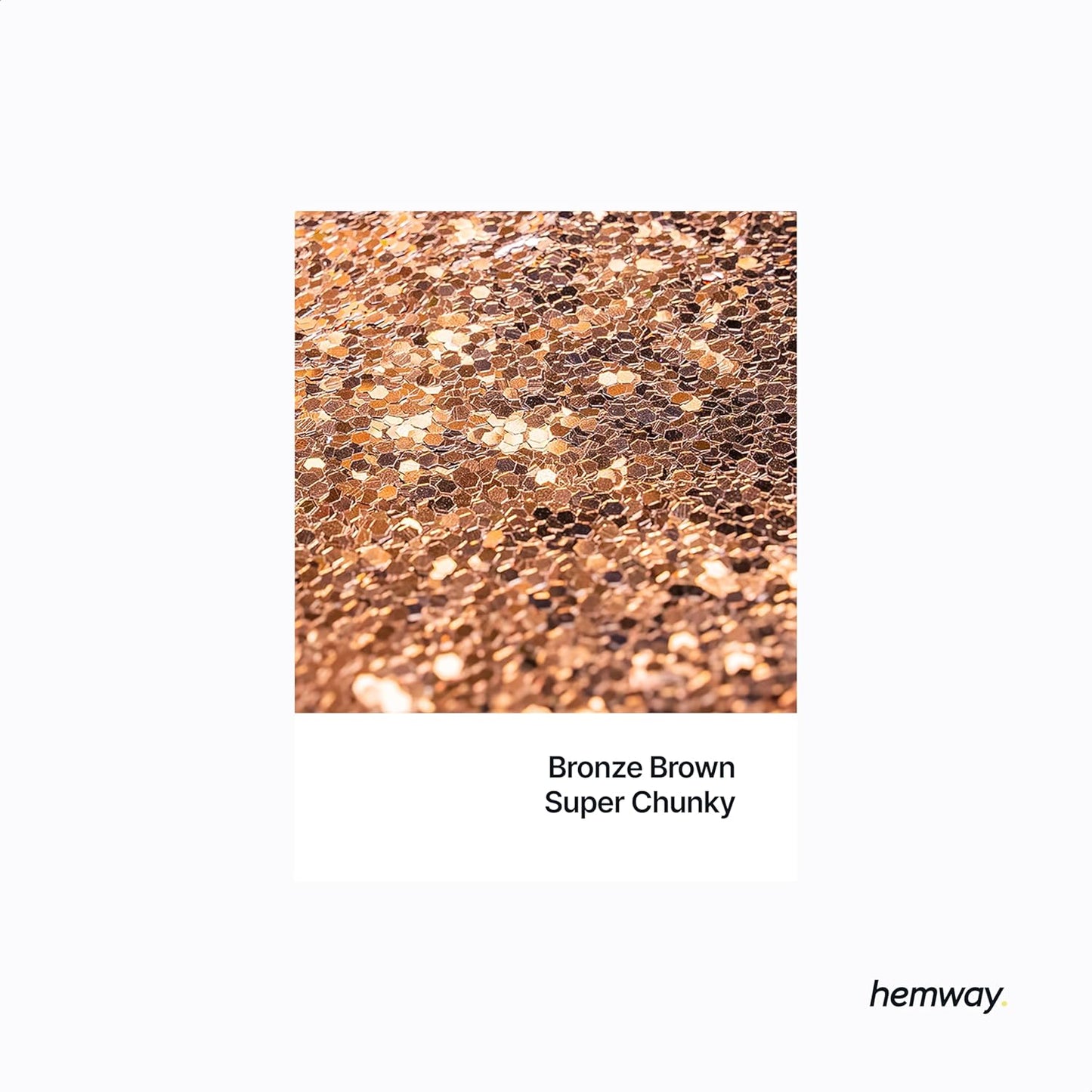 Hemway Glitter for Resin 100g Bronze Brown Metallic Crystals for Epoxy Craft Super Chunky Flakes Tumblers Wax Melt