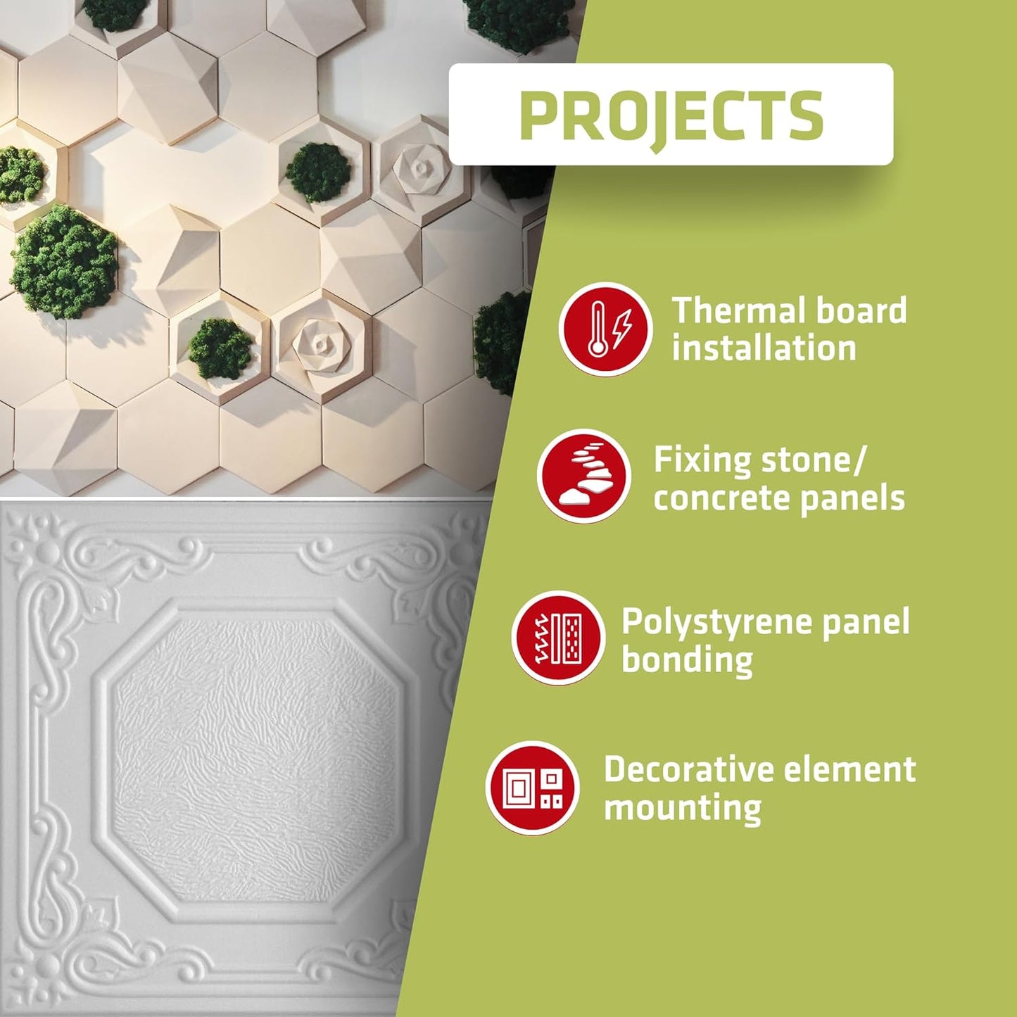 Kraken Bond Fastbond Spray Foam Adhesive (12x24oz.) - Heavy Duty Construction Adhesive for Insulation, Wall & Facade, Concrete, Stone, Subfloor, XPS & EPS Foam Board, Gun Not Included | 12 Pack