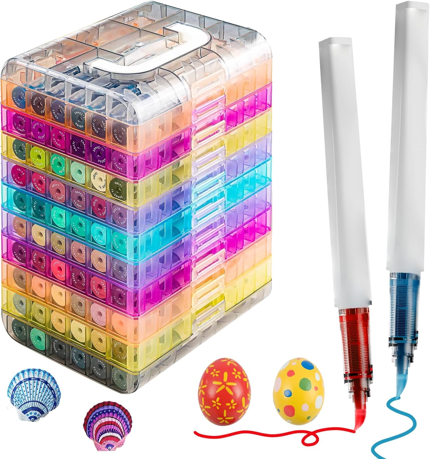 Fine&Soft Tip Acrylic Paint Markers Pen Set, For Surfaces Such as Stone, Canvas, Glass, Metal, etc,Writing, Quick Drying, Long-Lasting,Waterproof & Fade Resistant. (48 Colors)