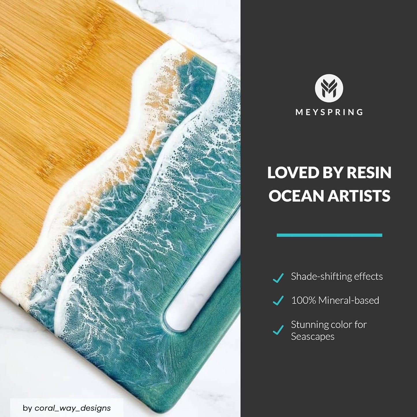 MEYSPRING Mermaid Dust Epoxy Resin Color Pigment - 50 Grams - Great for Resin Art, Epoxy Resin, and UV Resin- Mica Powder for Epoxy Resin