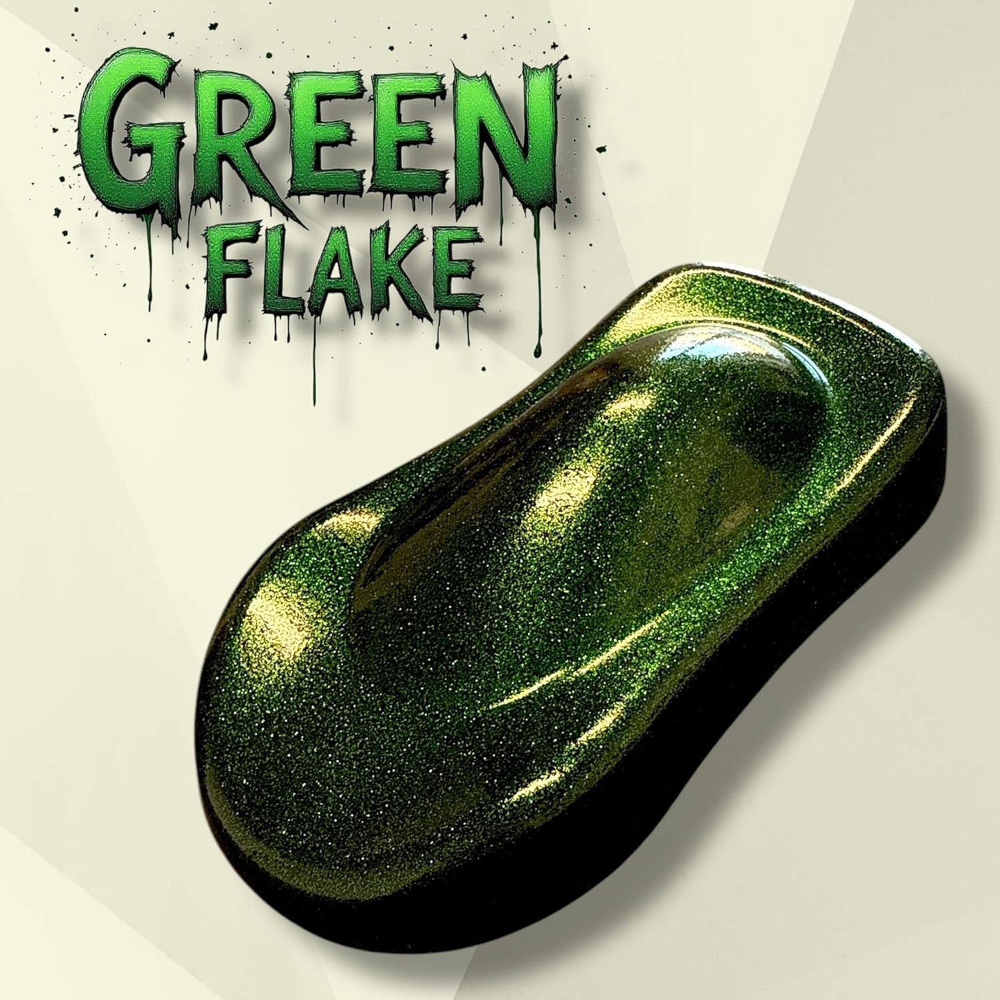 LiME LiNE Sprayable Metal Flake Paint Additive: Solvent Resistant Glitter for Automotive Custom Painting (Green)