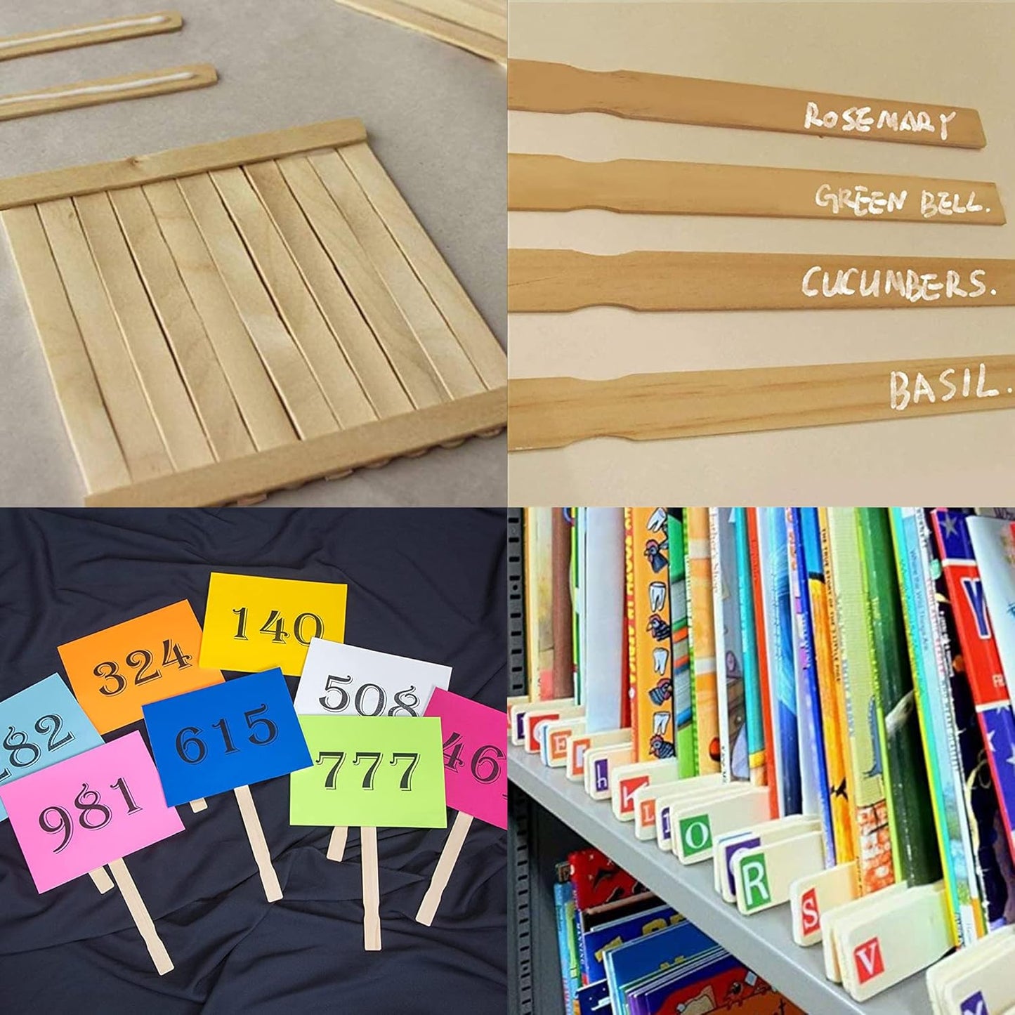 Bamboo Paint Stir Sticks - Rewiss Paint Sticks 12 Inch Wood Stirrers Paddles Resin or Wooden Craft Sticks, Garden and Library Markers(1000 pcs)