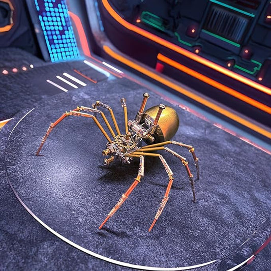 3D Puzzle Metal Model Kits Spider DIY Projects Hobby Kit,Arts & Crafts Making Metal Building Christmas Birthday Gifts (Mechanical Spider E)