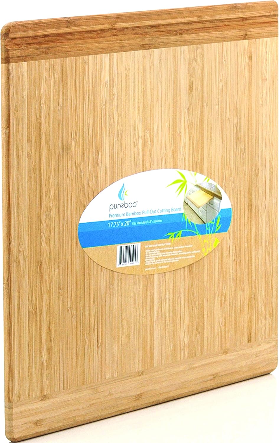 Pureboo Premium Bamboo Pull-out Cutting Board - 8 Different Sizes to Fit Most Standard Slots 17.75"W x 20"D x 3/4"H