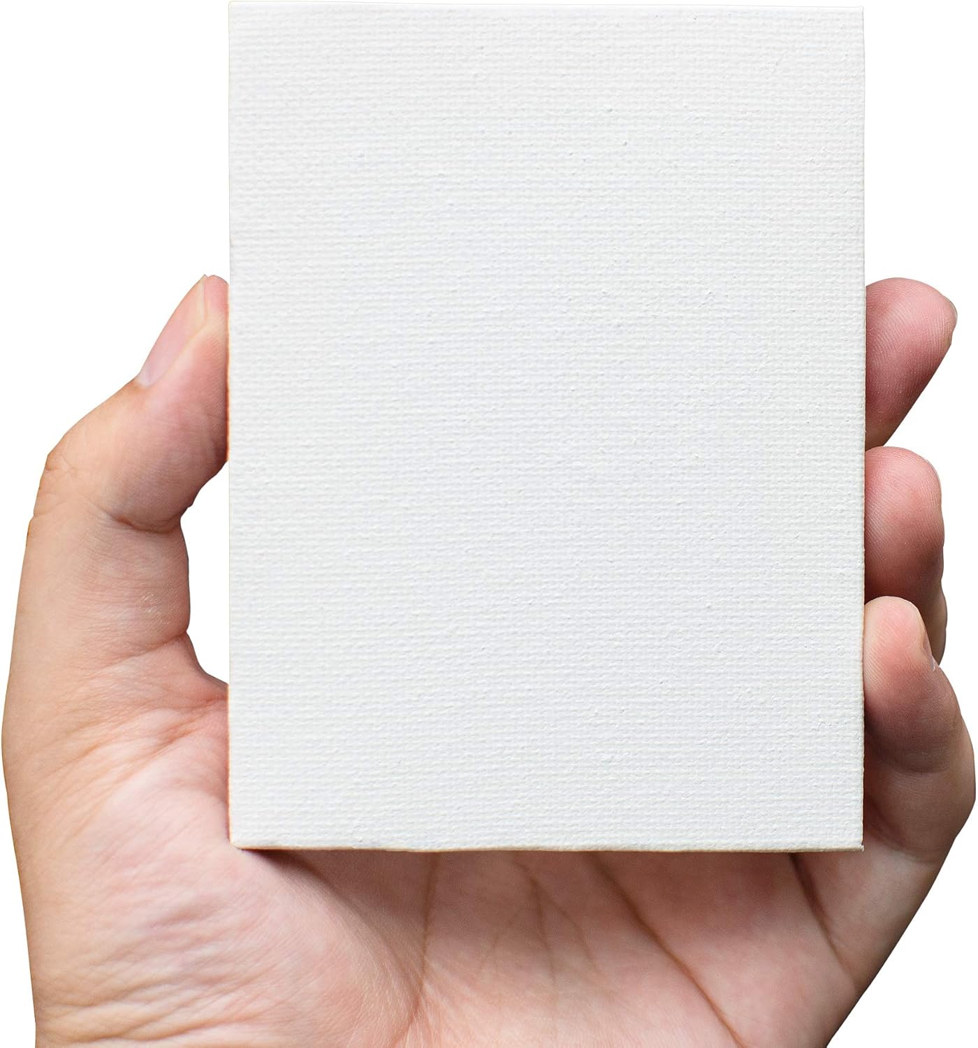 FIXSMITH 3x4 Inch Mini Stretched Canvas Easel Set- Bulk Pack of 12,Set Contains 12 Rectangle Canvases &12 Mini Easels,Small White Art Canvases & Wood Easels for Painting Craft Drawing Decoration