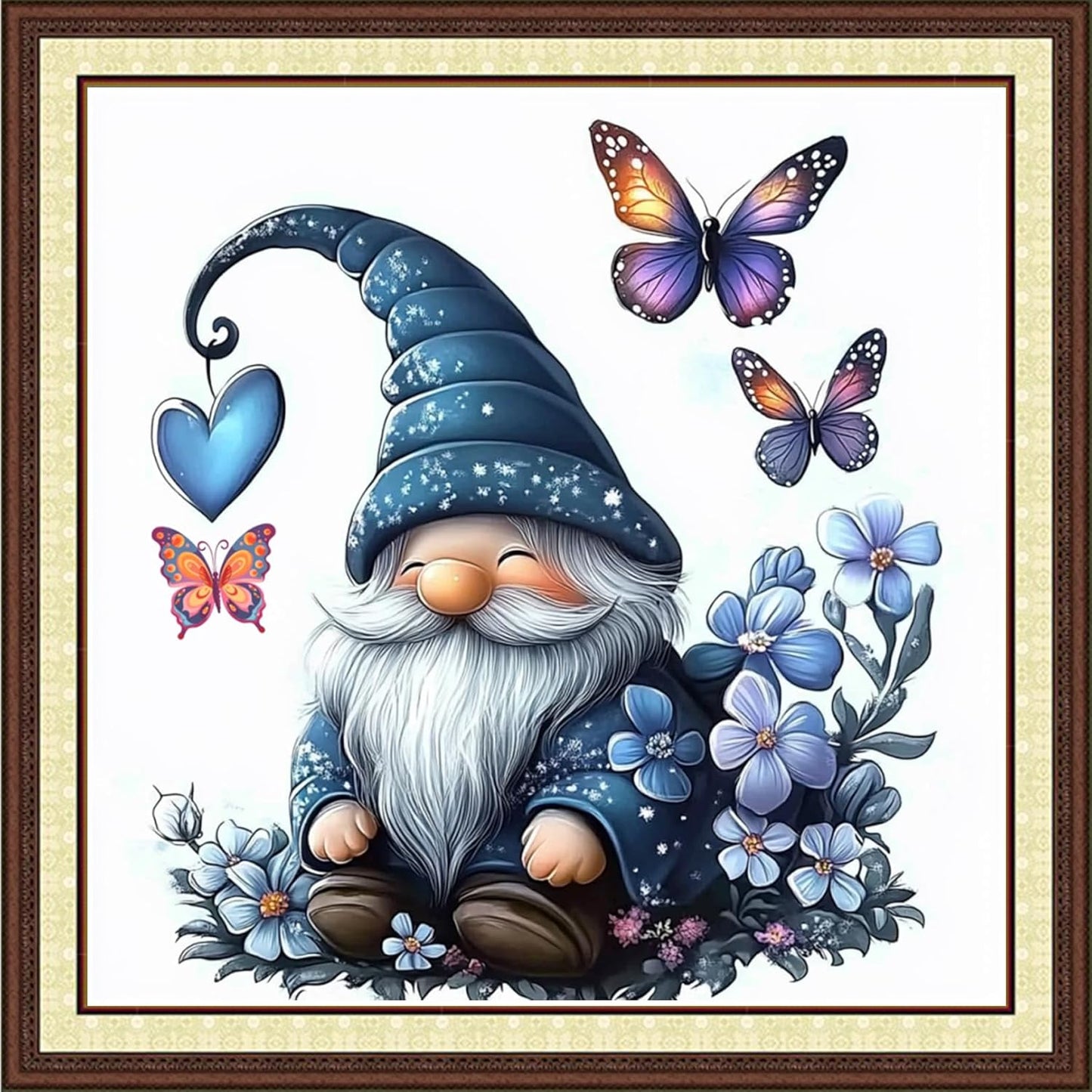 Findvoor Counted Cross Stitch Kits for Adults Full Range of Cross Stitching Embroidery Unprinted Pattern for Beginners, 11CT Needlepoint Kit Patterns Embroidery Kits-Colorful Butterfly Dwarf 18x18inch