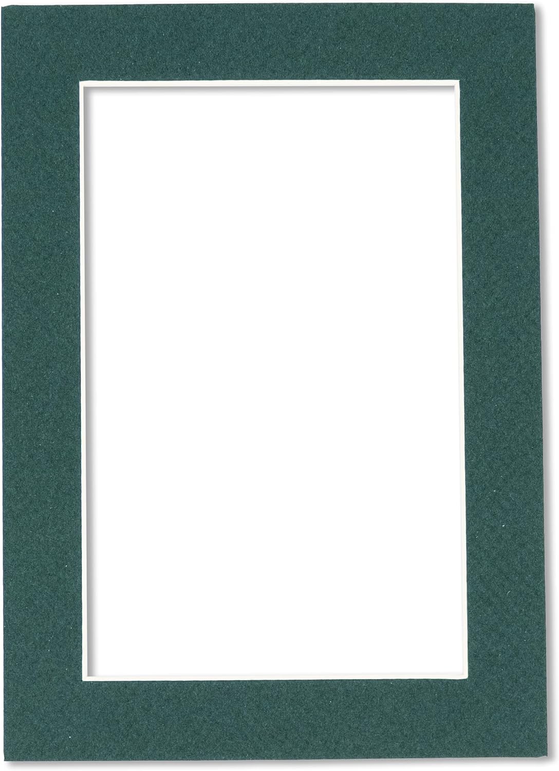 Pack of 25 Acid Free 11x14 Mats Bevel Cut for 8.5x11 Photos - Forest Green Precut Matboards With Backing Boards and Clear Photo Mat Bags For Pictures, Photos, Framing - 4-ply Thickness