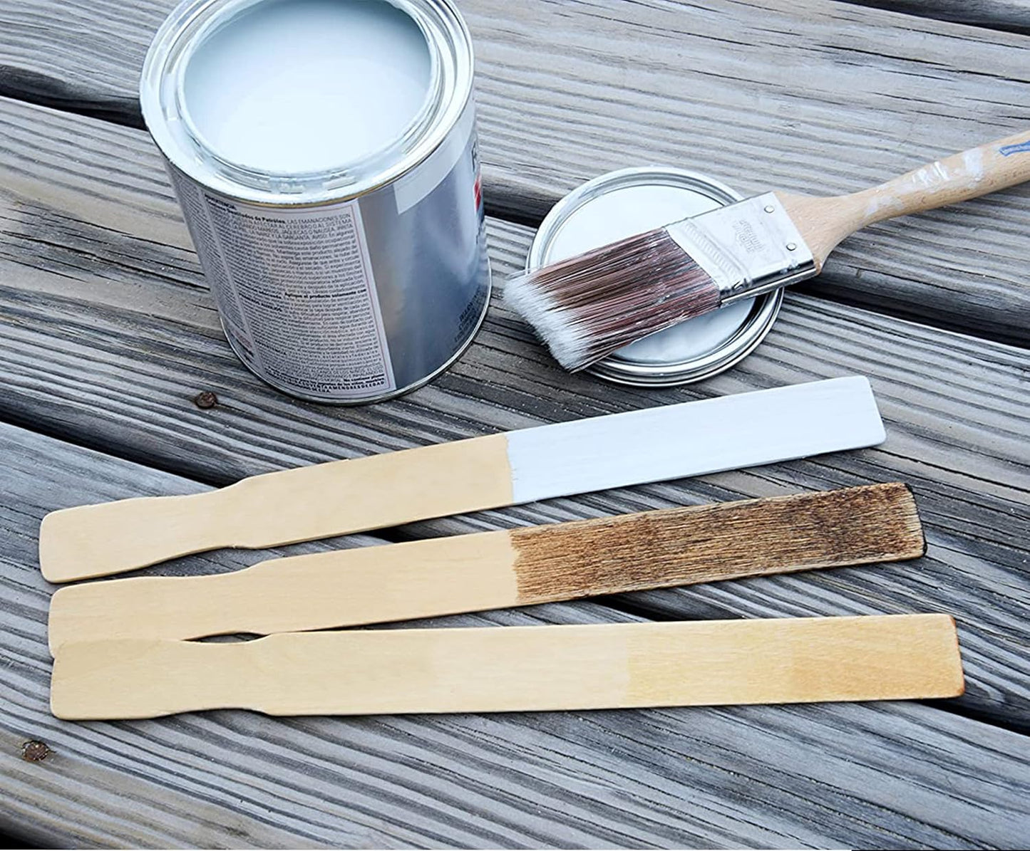 Bamboo Paint Stir Sticks - Rewiss Paint Sticks 12 Inch Wood Stirrers Paddles Resin or Wooden Craft Sticks, Garden and Library Markers(1000 pcs)