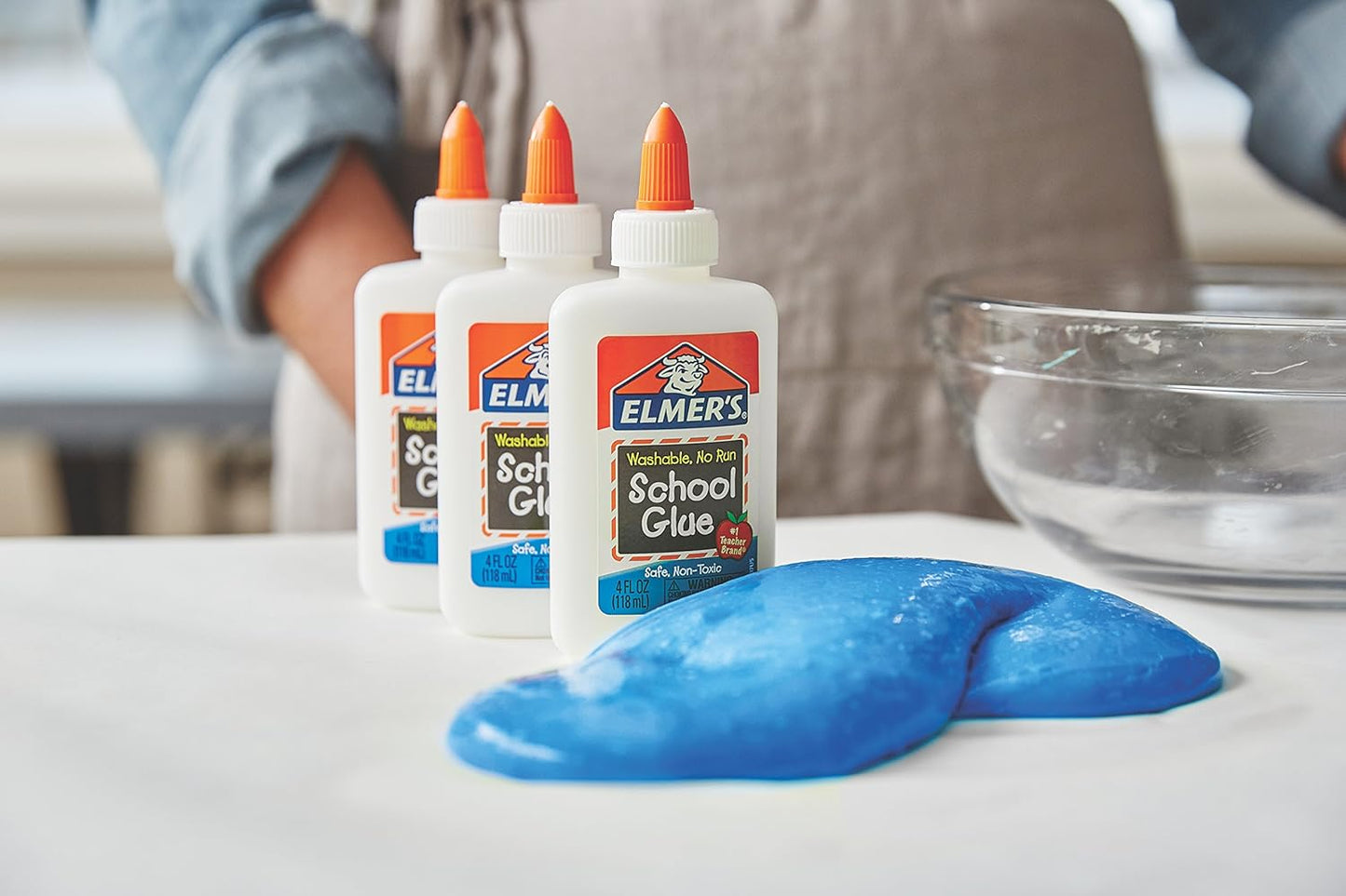 Elmer's Liquid School Glue Washable 7.6 oz Each 6 Count - Great for Making Slime, #1 Teacher Brand