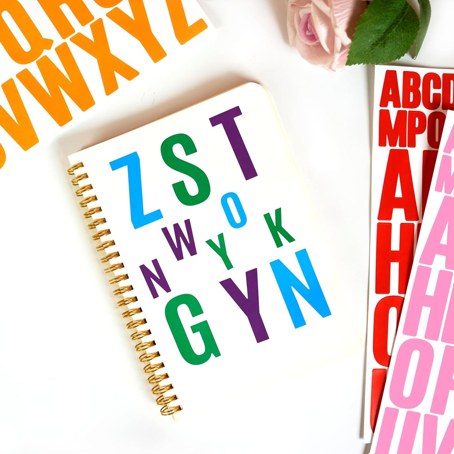 Bemeol Letter Stickers 1560 Pieces 30 Sheets Stick on Vinyl Letters Capital Alphabet Sticker Letter for Craft Bulletin Boards Classroom Home Business Decor(Multicolor,1 Inch,2 Inch)