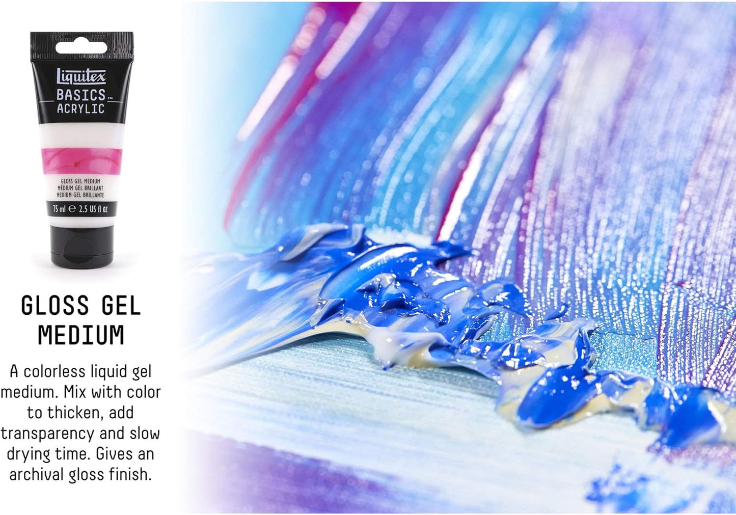 Liquitex BASICS Acrylic Medium Starter Set, 2.5-oz (Pack of 5)