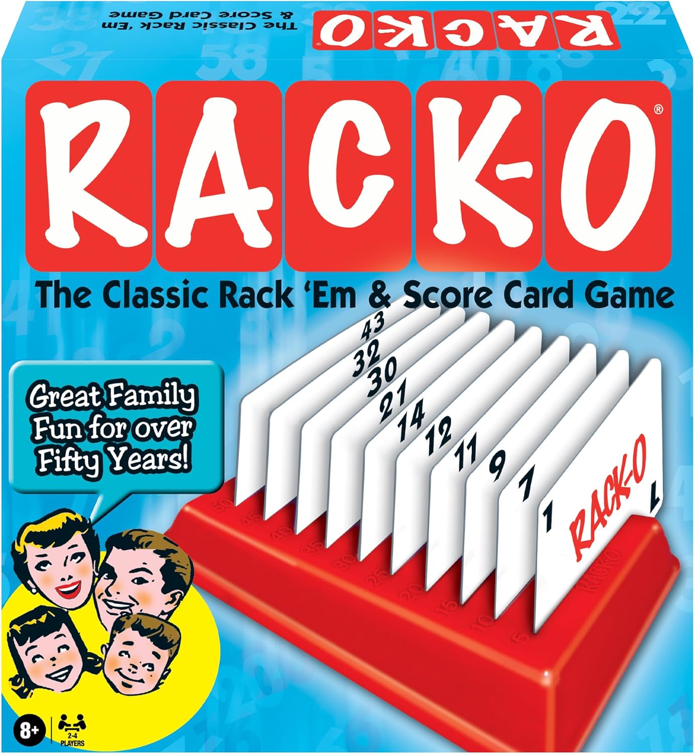 Winning Moves Rack-O Retro Game Games USA, Classic Tabletop Game Enjoyed by Families Since The 1950's! Ages 8+, 2-4 Players (6122)