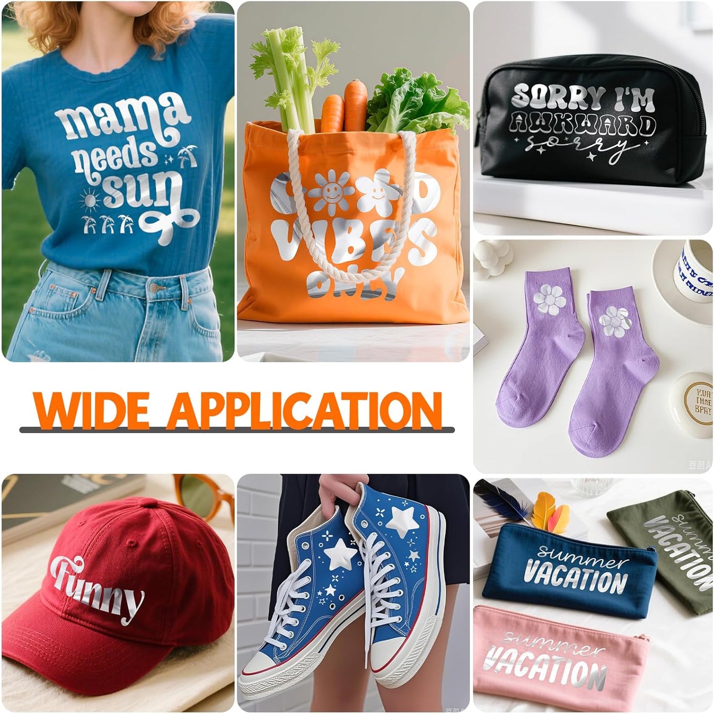 TECKWRAP HTV Heat Transfer Vinyl - 12" x 5ft Silver HTV Iron on Vinyl for t-Shirts Easy to Cut & Weed for All Cutter Machine & Heat Press Machine