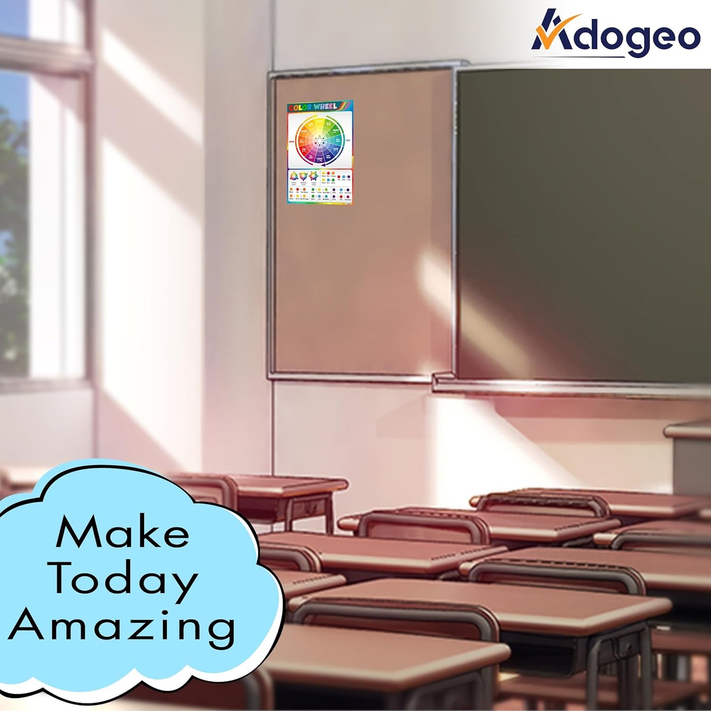 Color Wheel Poster for Classroom, Color Theory Poster for the Artist, 16x24 Decorative Art Educational Poster for School, Classroom, Bedroom, Studio Painting Decor