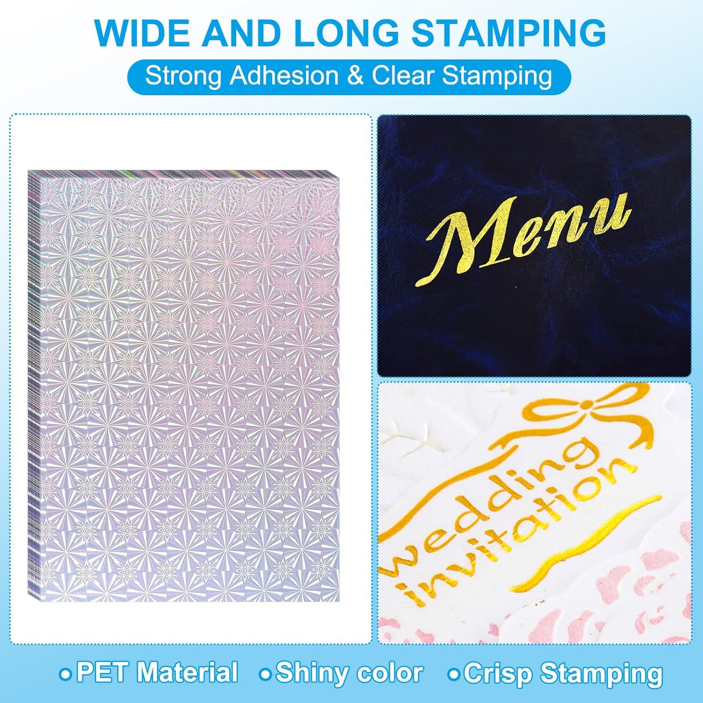 PATIKIL 11.7x8.3" Hot Stamping Foil Paper Sheet, 20 Sheets A4 Heat Transfer Hot Stamping Paper Foil for Leather DIY Logo Decor Craft Gift Package Scrapbook Card, Snowflake Silver