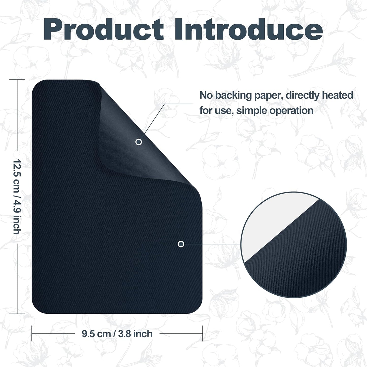 Iron on Patches for Clothes, 20 Pieces Patches for Cloth, 100% Cotton Fabric Patches for Clothing, Bag, Hat Repair, Clothing Repair Decorating Kit 3.7" by 4.9" (9.5 cm x 12.5 cm, Dark Colors Series)