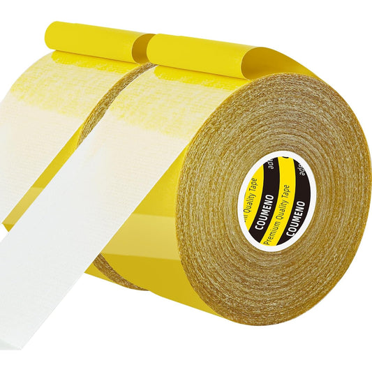 2 Pack Double Sided Tape Heavy Duty Strong Wall Adhesive with Fiberglass Mesh, Super Sticky Resistente Clear Tape, Easy Use Mounting Tape 2.2inX33FT