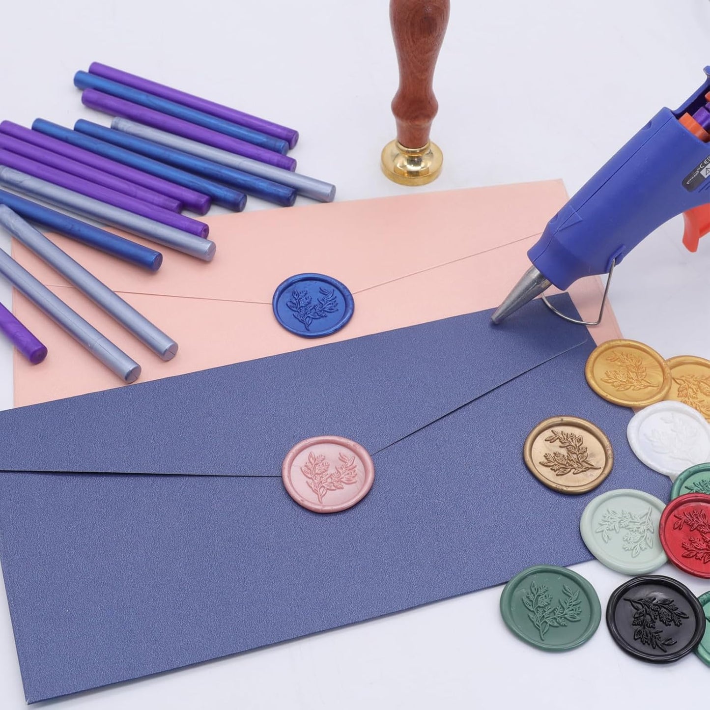 52pcs Pearl White Sealing Wax Sticks for Glue Gun, Seal Stamp, Envelope Letter, Wedding Invitation Craft Adhesive - Mini Size, Great Gift Ideas