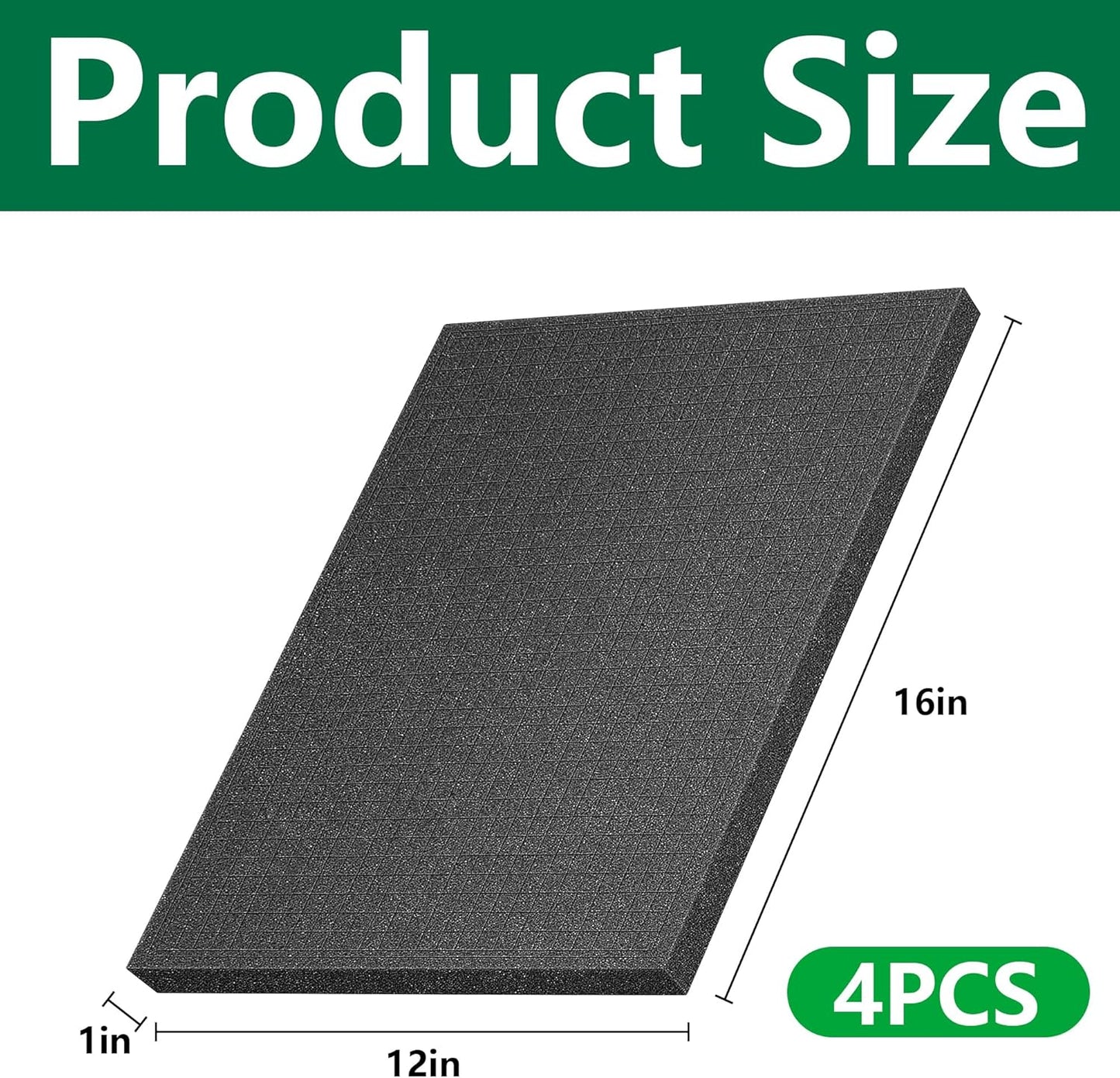 Sfcddtlg 4 Pcs Pick Apart Foam Inserts- 16 x 12 x 1 Inch Pick and Pluck Foam Sheets- Pluck Pre Cubed Foam Pads for Toolbox Game Box Cases Camera Storage Drawer