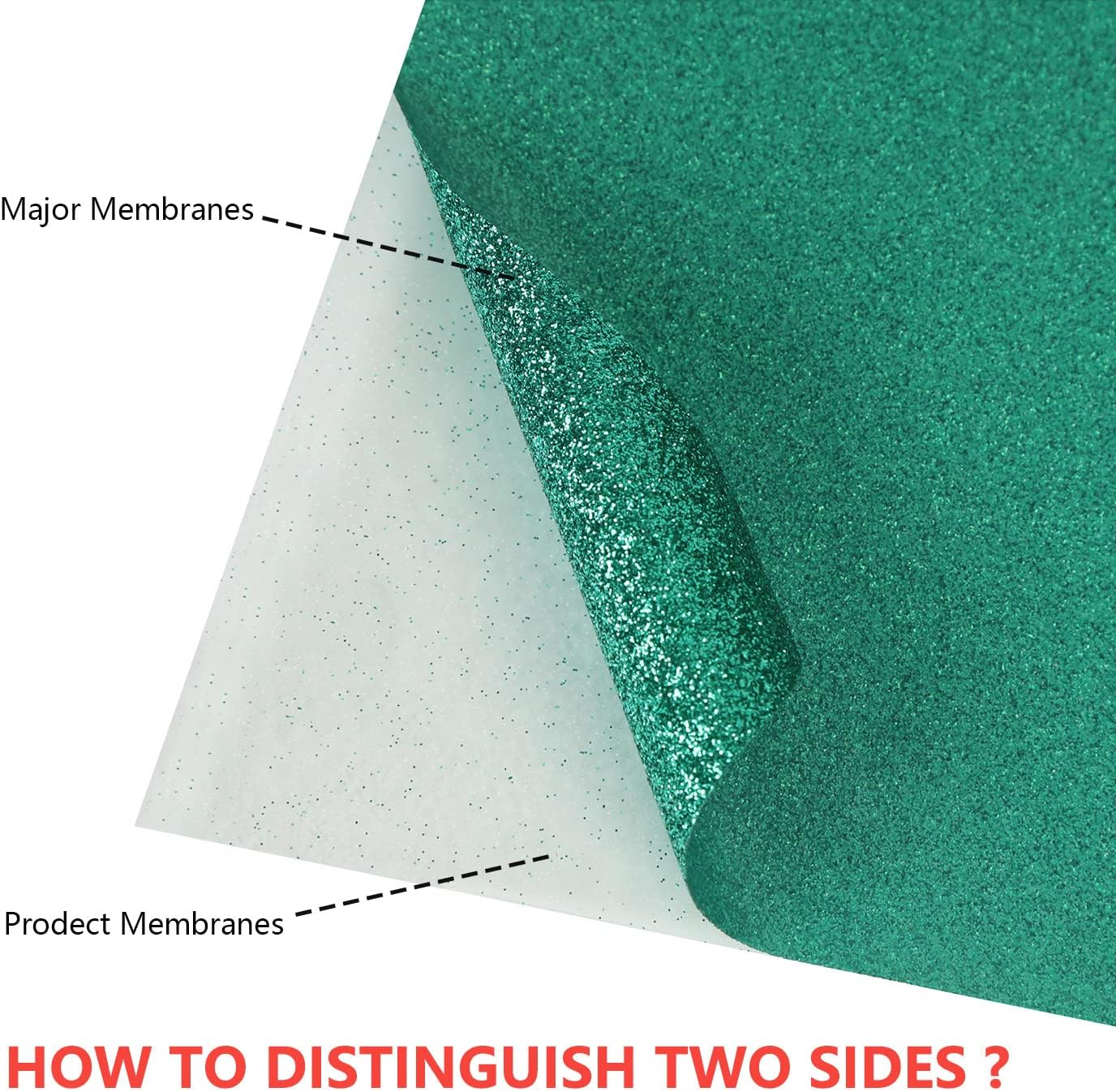 guangyintong HTV Glitter Green Roll, 12''x8ft Iron on Vinyl for T-Shirts, Easy to Cut & Weed for Heat Vinyl Design