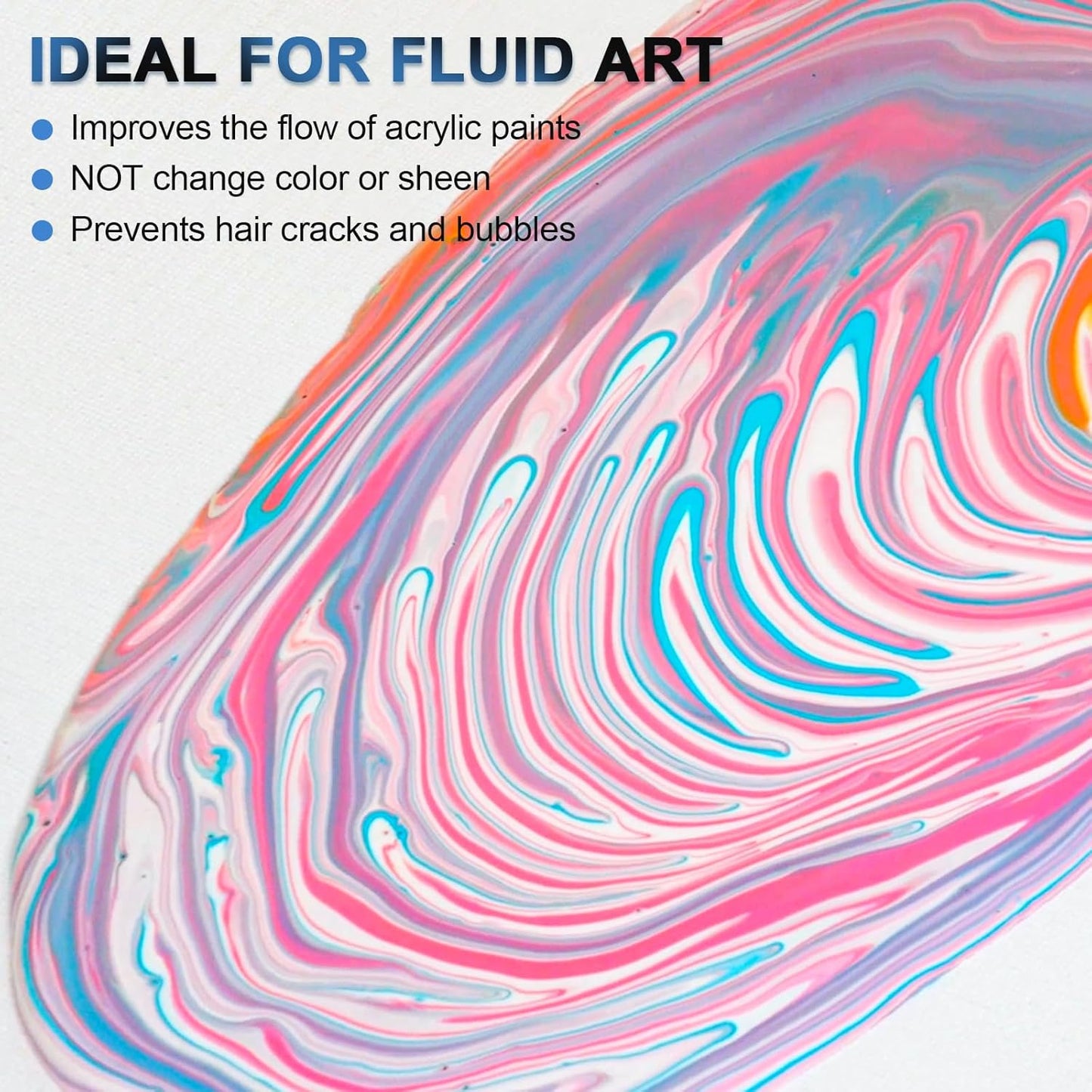 Nicpro Paint Thinner for Acrylic Painting, 33.8oz / 1000ml, Acrylic Paint Thinner, Acrylics Flow Medium Improve Flow Consistency