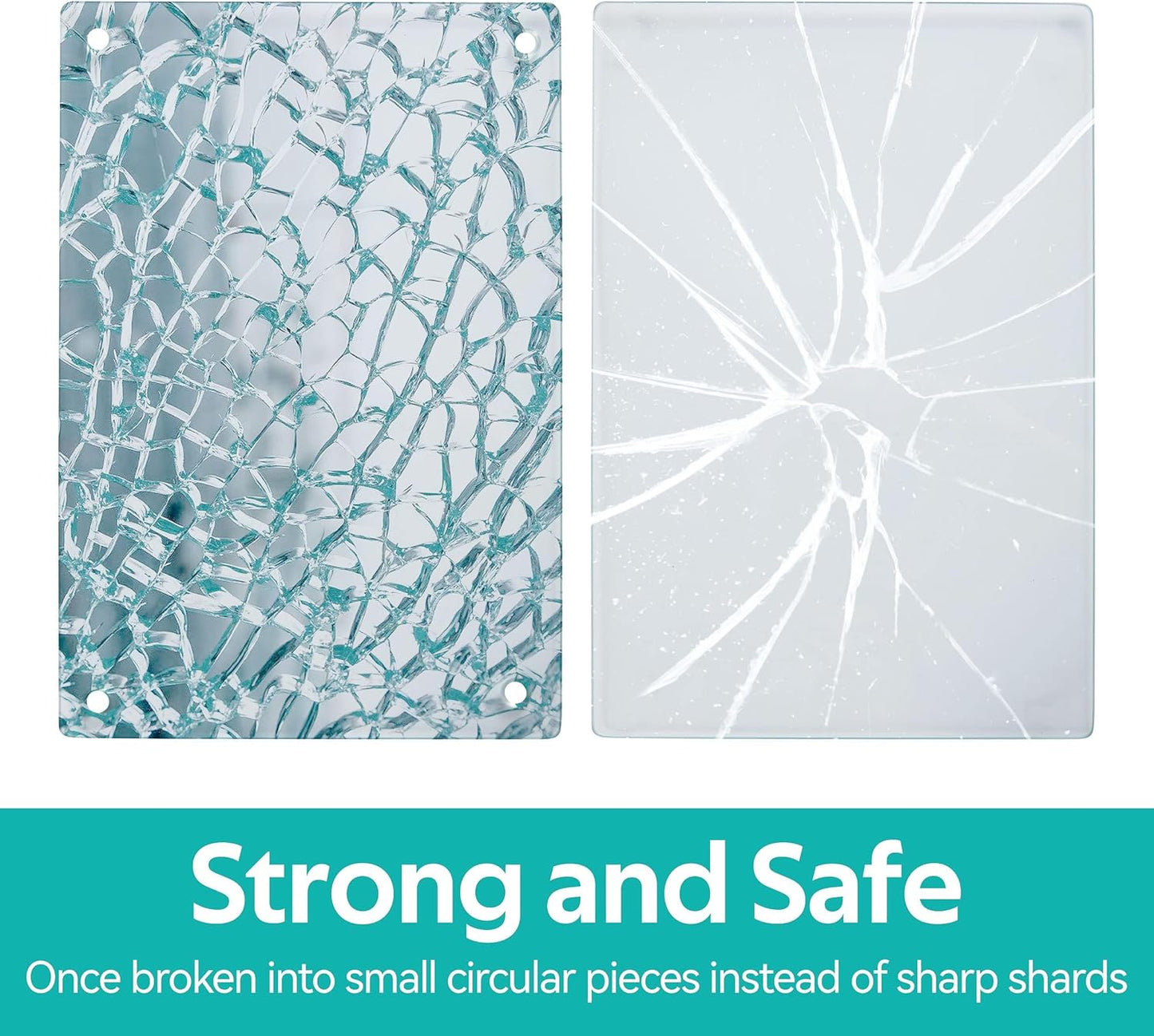 Murrey Home Glass Cutting Board for Kitchen Counter, Tempered Glass Chopping Boards Dishwasher Safe, Small Clear Countertop Tray, Scratch Resistant, Heat Resistant, Non Toxic, Clear, 16"x12"